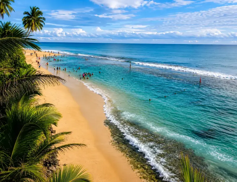 Quiet coastline beside Cool Beach Hotel at Akurala